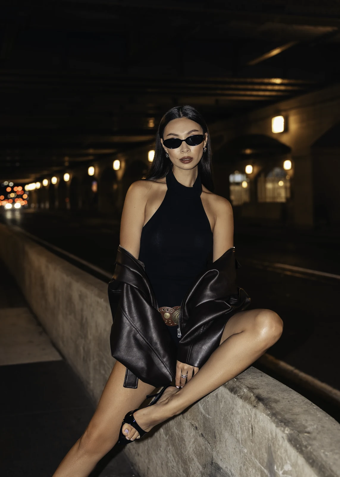 Editorial portrait from a city photography session in Toronto — urban backdrop, natural light.